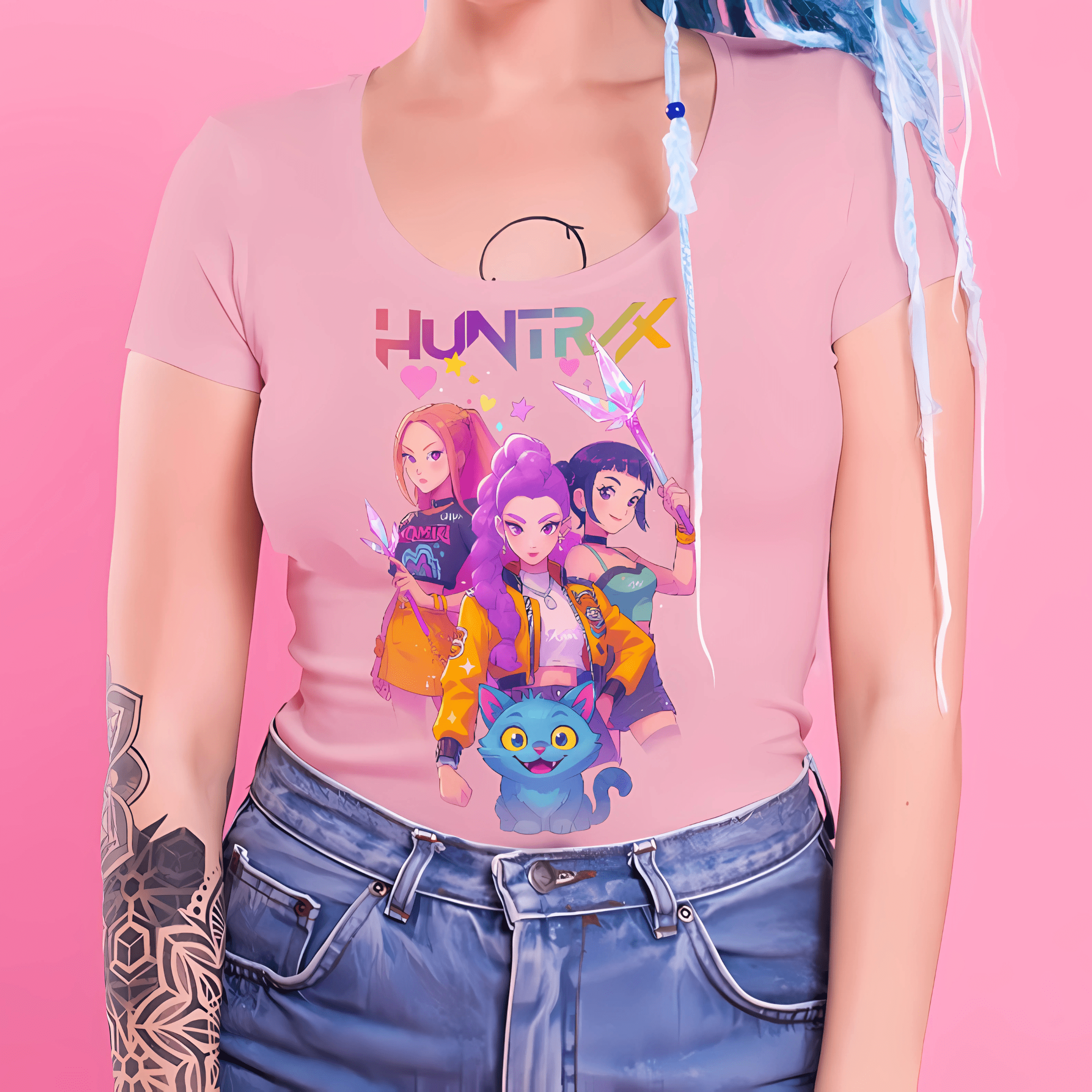 KPOP Demon Hunters PNG | Saja Boys Inspired Fan Art with Mira, Rumi & Zoey | Instant Download