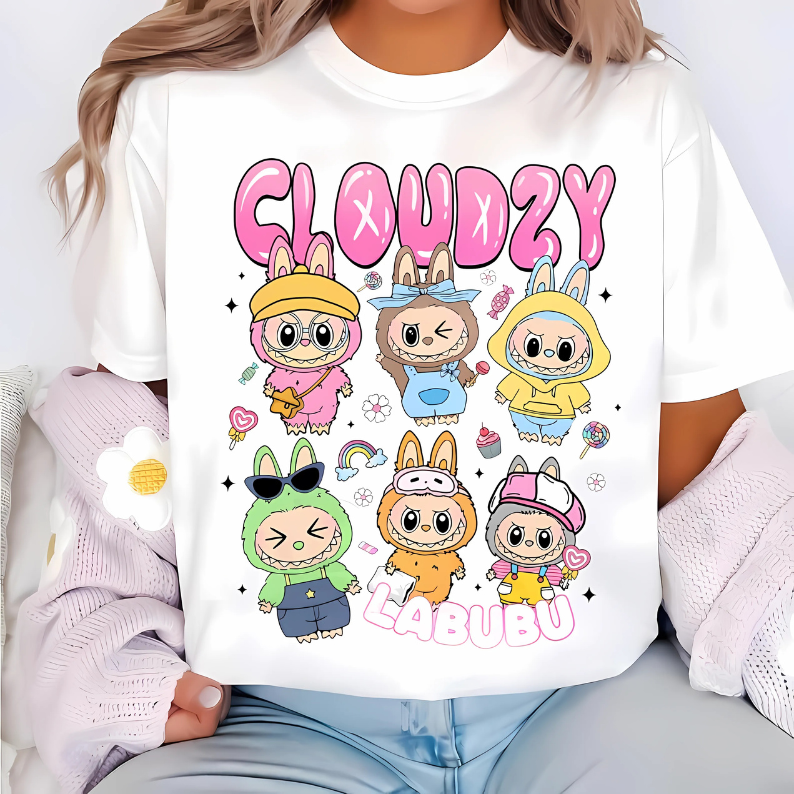 Cute Labubu PNG Bundle – Kawaii Clipart for T-Shirts, Stickers & Print on Demand