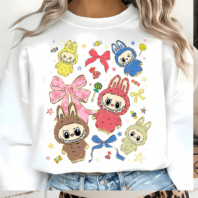 Cute Labubu PNG Bundle – Kawaii Clipart for T-Shirts, Stickers & Print on Demand