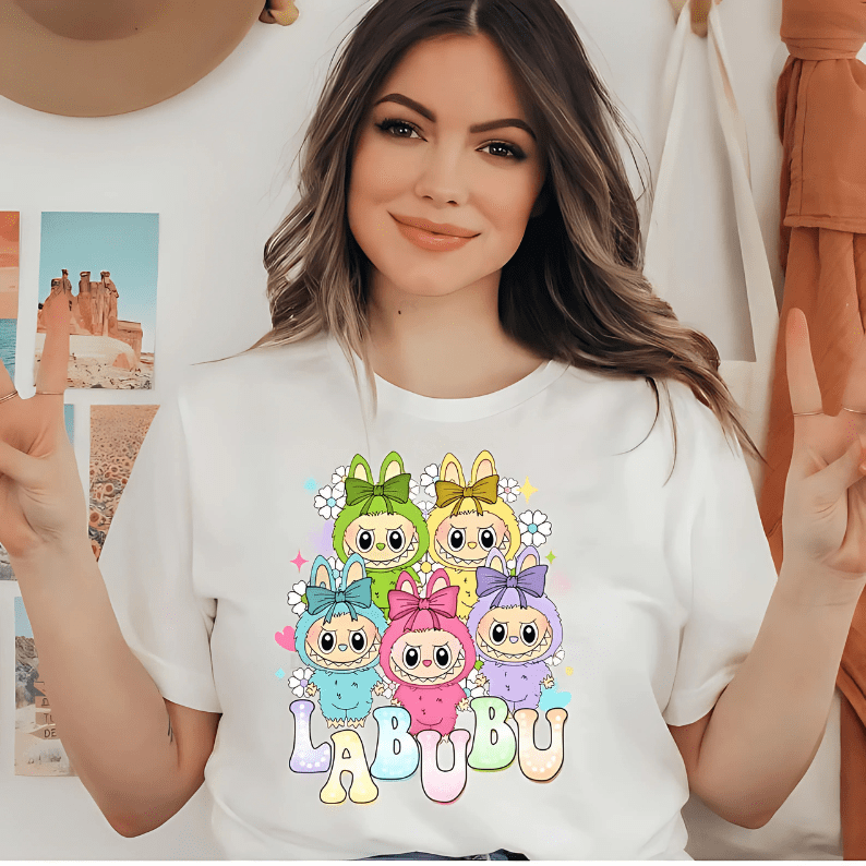 Cute Labubu PNG Bundle – Kawaii Clipart for T-Shirts, Stickers & Print on Demand