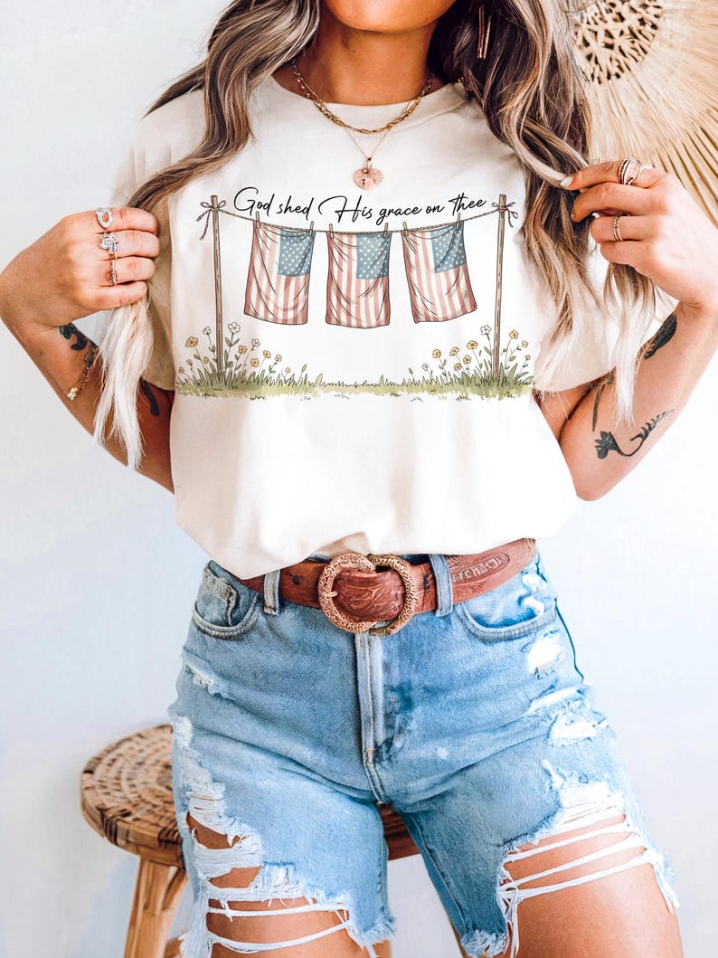 God Shed His Grace | 4th of July PNG