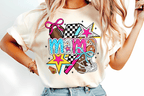 Retro Football Mama PNG | Vintage Game Day Shirt Design for Sublimation & DTF