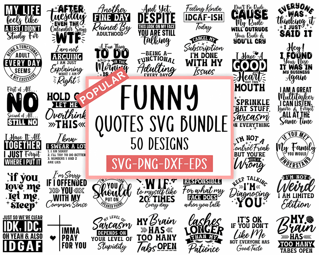 Instant Crafting Library | 50 SVG & PNG Designs