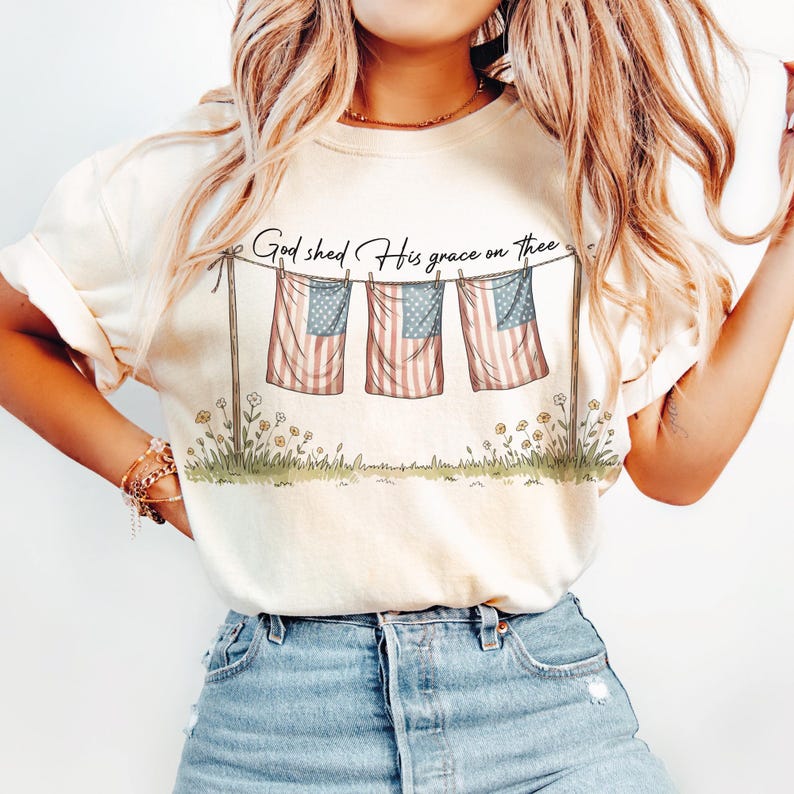 God Shed His Grace | 4th of July PNG